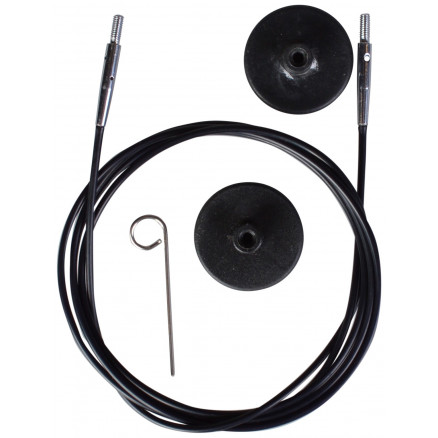 KnitPro Wire / Kabel til Udskiftelige Rundpinde 35cm (Bliver 60cm inkl