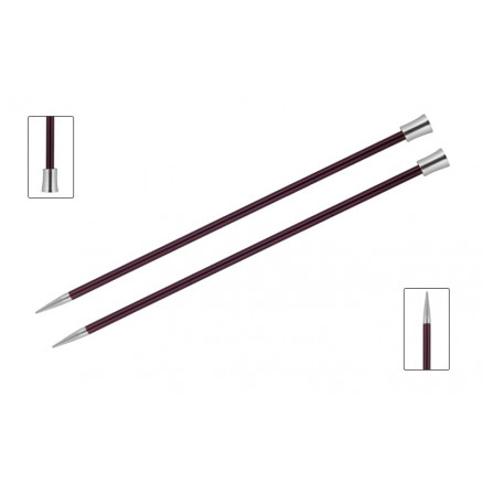 KnitPro Zing Strikkepinde / Jumperpinde Aluminium 35cm 6,00mm / 13.8in