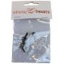 Infinity Hearts Sikkerhedsøjne / Amigurumi øjne Klar 10mm - 5 stk