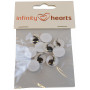Infinity Hearts Rulleøjne med Øjenbryn til pålimning 15mm - 10 stk