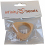 Infinity Hearts Træring Hjerte 50x50mm - 1 stk