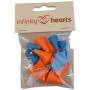 Infinity Hearts Maskestopper / Pindebeskytter til pindenr. 2 og 5,5mm - 16 stk