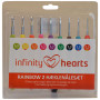 Infinity Hearts Rainbow 2 Hæklenålesæt 13,5cm 2-6mm 9 størrelser