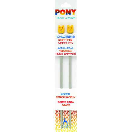 Pony Strikkepinde til børn 18 cm 3,25 mm