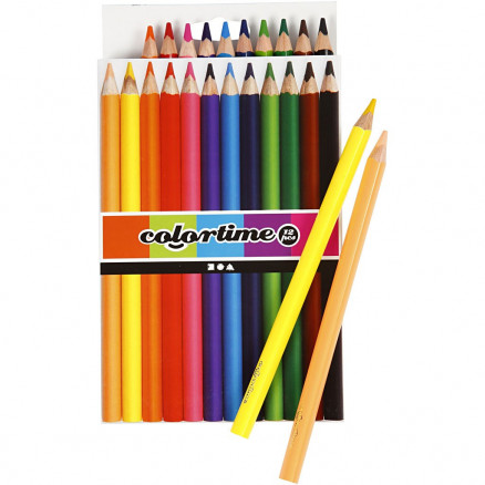 Colortime Jumbo Farveblyanter Ass. farver - 12 stk
