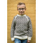 Mayflower Mønstersweater med kontrastkant - Bluse Strikkeopskrift str. 4 år - 12 år