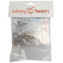Infinity Hearts Sikkerhedsøjne / Amigurumi øjne Sort 8-14mm - 20 sæt