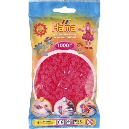 Hama Midi Perler 207-32 Neon Fuchsia - 1000 stk thumbnail