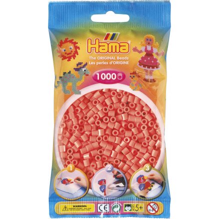 Hama Midi Perler 207-44 Pastel Rød - 1000 stk
