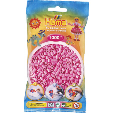 Hama Midi Perler 207-48 Pastel Pink - 1000 stk thumbnail