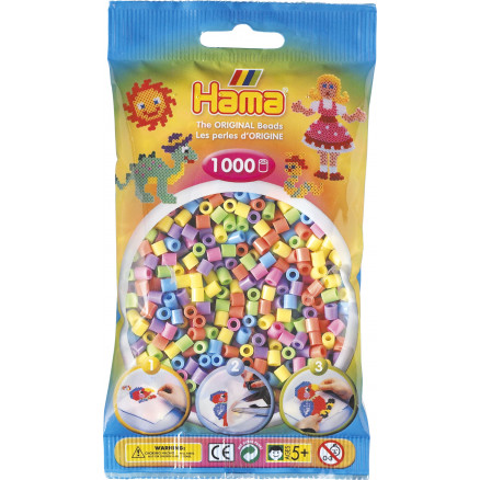 Hama Midi Perler 207-50 Pastel Mix 50 - 1000 stk thumbnail