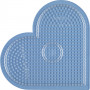 Hama Midi Perleplade Hjerte Stor Transparent 17,5x15,5cm - 1 stk