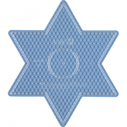 Billede af Hama Midi Perleplade Stjerne Stor Transparent 16,5x14cm - 1 stk