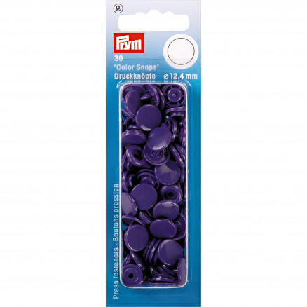 Prym Color Snaps Trykknapper Plast Rund Violet 12,4mm - 30 stk