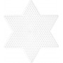 Hama Midi Perleplade Stjerne Stor Hvid 16,5x14,5cm - 1 stk