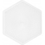 Hama Midi Perleplade Sekskant Stor Hvid 16,5x14,5cm - 1 stk