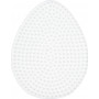 Hama Midi Perleplade Æggeformet Hvid 12,5x9,5cm - 1 stk