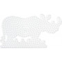 Hama Midi Perleplade Næsehorn Hvid 16x9cm - 1 stk