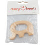 Infinity Hearts Træring Elefant 70 x 47 mm - 1 stk