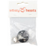 Infinity Hearts Seleclips Træ Sort - 1 stk