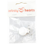 Infinity Hearts Seleclips Rund Hvid - 1 stk