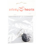 Infinity Hearts Seleclips Rund Sort - 1 stk