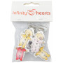 Infinity Hearts Seleclips med Babyer Ass. farver - 4 stk