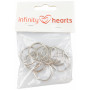 Infinity Hearts Nøglering Sølvfarvet 22mm - 10 stk
