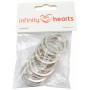 Infinity Hearts Nøglering Sølvfarvet 30mm - 10 stk