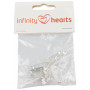 Infinity Hearts Brochenål 21mm - 10 stk