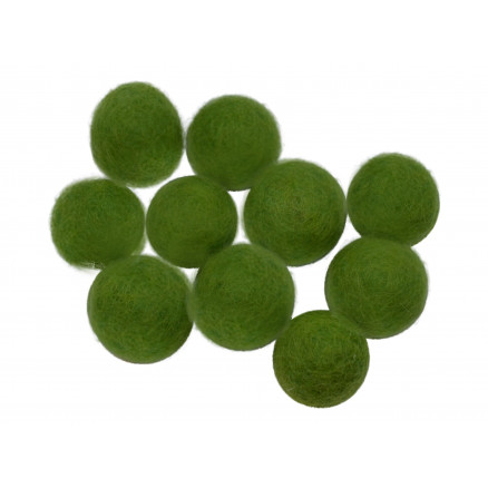 Filtkugler 10mm Grøn GN4 - 10 stk