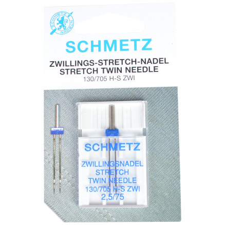 Schmetz Symaskinenåle Tvilling Stræk Str. 2,5-75 - 1 stk
