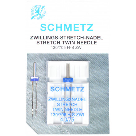 Schmetz Symaskinenåle Tvilling Stræk Str. 4,0-75 - 1 stk