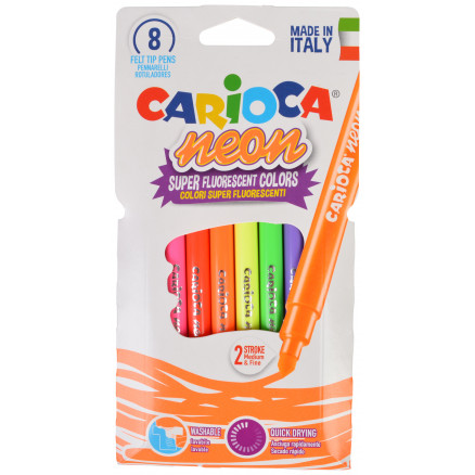Carioca Neon Tuscher/Tusser Ass. farver 1-4,7mm - 8 stk thumbnail
