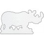 Hama Midi Perleplade Næsehorn Hvid 16x9cm - 1 stk