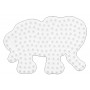 Hama Midi Perleplade Elefant Lille Hvid 9x6,5cm - 1 stk