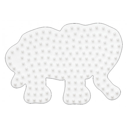 Billede af Hama Midi Perleplade Elefant Lille Hvid 9x6,5cm - 1 stk