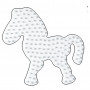 Hama Midi Perleplade Pony Hvid 9,5x8,5cm - 1 stk