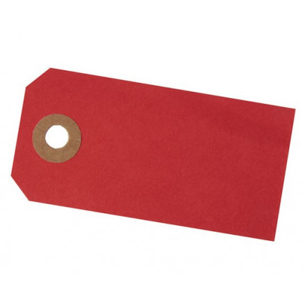 7: Paper Line Manillamærker Rød 4x8cm - 10 stk