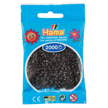 Hama Mini Perler 501-12 Brun - 2000 stk thumbnail