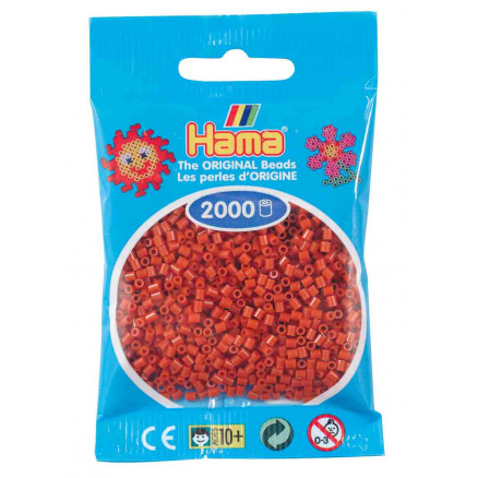 Hama Mini Perler 501-20 Rødbrun - 2000 stk