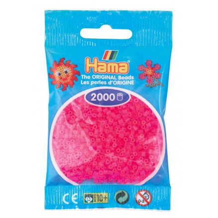 Hama Mini Perler 501-32 Neon Fuchsia - 2000 stk