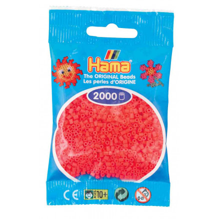 Hama Mini Perler 501-33 Neon Cherise - 2000 stk thumbnail