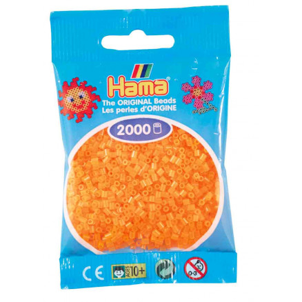 Hama Mini Perler 501-38 Neon Orange - 2000 stk thumbnail