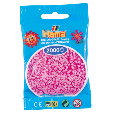 Hama Mini Perler 501-48 Pastel Pink - 2000 stk