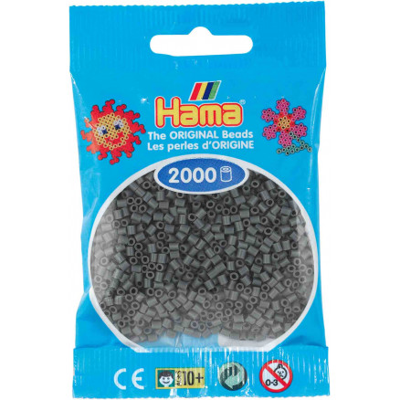Hama Mini Perler 501-71 Mørkegrå - 2000 stk