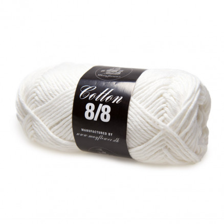 Mayflower Cotton 8/8 Big Garn Unicolor 1902 Hvid thumbnail