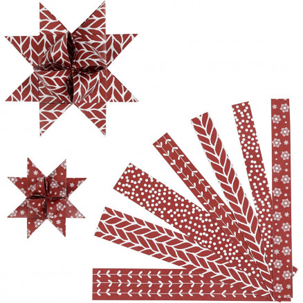 Vivi Gade Stjernestrimler Blomster Rød/Hvid 44-78cm 15-25mm Diameter 6