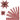Vivi Gade Stjernestrimler Blomster Rød/Hvid 44-78cm 15-25mm Diameter 6,5-11,5cm - 60 stk