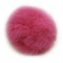 Pompon Kvast Kaninhår Pink 100 mm